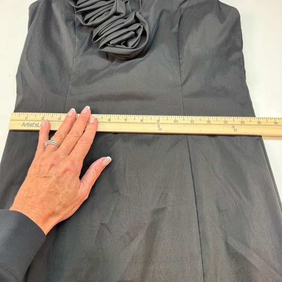 Betsy &‎ Adam Black One Shoulder Ruffle Cocktail Dress Women Small? (See Photos) - Picture 5 of 7